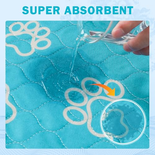 Washable Pee Pads for Dogs, 4 Pack Reusable Puppy Pads, Absorbent and Leakproof Dog Pee Pads, Non Slip Puppy Training Pads, Pet Mat for Floor, Crate, Couch, Whelping, 18"x24" - view 2