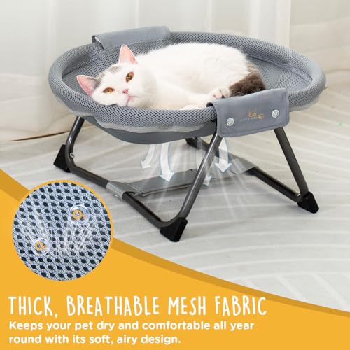 No-Assembly Folding Cat Hammock, Portable Elevated Cat Bed - view 3