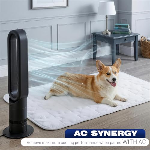 Cooling Dog Mat X-Large, Breathable 3D Mesh No-Gel Pad, Gray - view 3