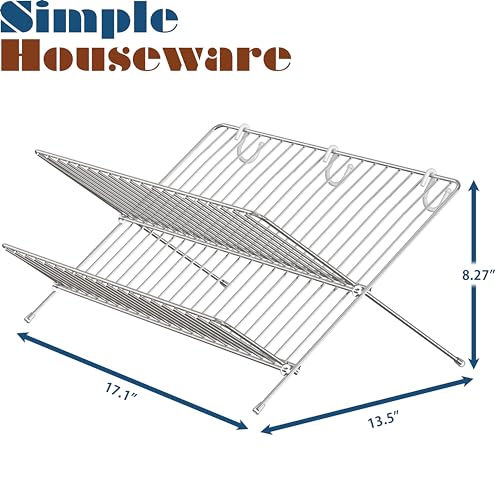 Collapsible Dish Drying Rack, Chrome - view 2