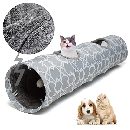 Plush Inside Straight Cat Tunnel Geometric, Diameter 9.8 Inch