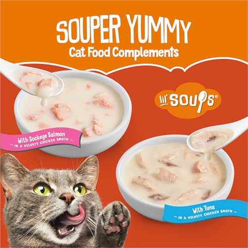 Purina Grain Free Wet Cat Food Complement Variety Pack, Lil' Soups With Sockeye Salmon & Tuna in Broth - (18) 1.2 oz. Cups - view 4