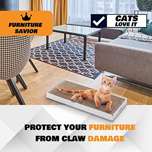 Cardboard Scratcher Pad Scratching Post: 3PCS Cat Cardboard,Cat Scratch Pad,Cat Post,Double-Sided Design for Double Life… - view 2