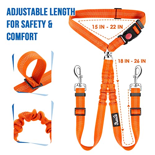 Double Dog Car Seat Belt, No Tangle Headrest Restraint - view 6
