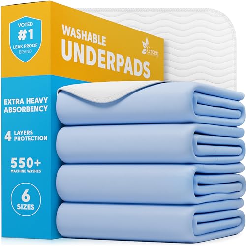 4 Pack Washable Pee Pads for Dogs 30"x34", Waterproof Puppy Pee Pads