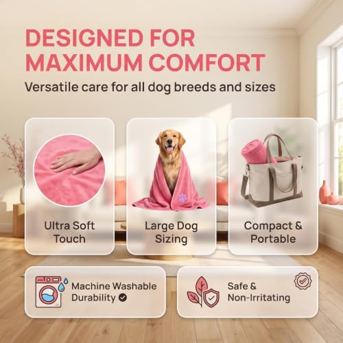 2pcs Microfiber Dog Drying Blanket Extra Absorbent Full Coverage - view 7