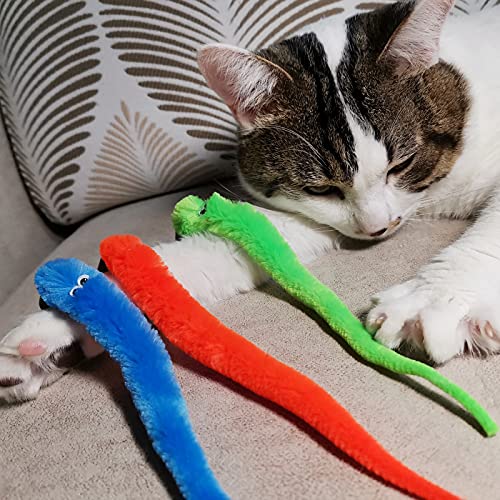 Cat Feather Toys Refills, 10 Pieces Worms Feathers Refills, Cat Wand Replacement Feathers Toy for Indoor Cats - view 3