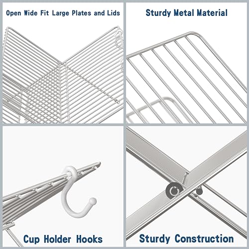 Collapsible Dish Drying Rack, Chrome - view 4