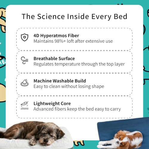 HomeLife Pet Mini Bed XSmall Dog Bed – Hyperatmos Fiber Mattress, Breathable Washable Puppy & Toy Breed Dog Bed with Easy Slip-in Slip-Out Mattress Design for Everyday Comfort - Rose - view 5