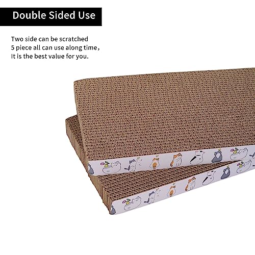 5 Packs cat Scratcher Toys Reversible Scratching Post Board for Indoor Cats Cardboard pad Sleep Play and Grind Claws - view 3
