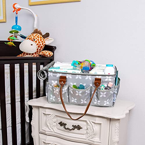 Extra Large Diaper Caddy, Craft, Toy Organizer with Zip-Top Cover with Waterproof Wet/Dry Bag - Perfect for Baby Shower - view 6