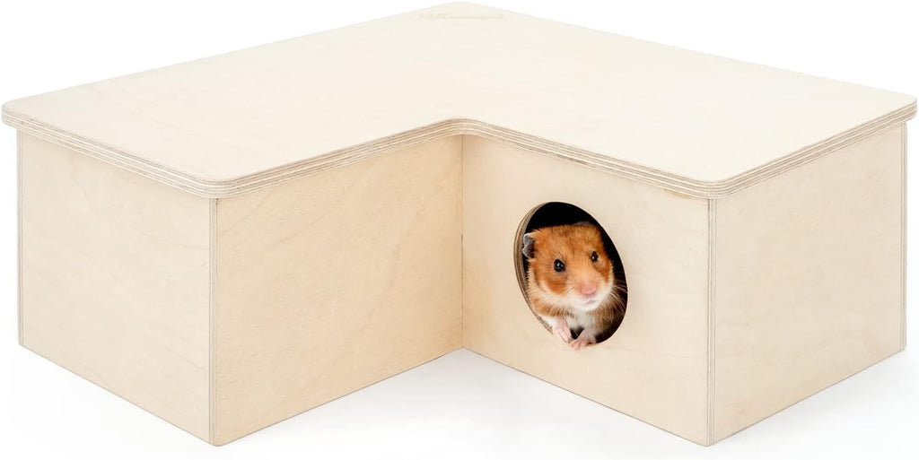 Multi-Chamber Hamster House Maze: 2 Entrance 6 Rooms Maze Habitat | No-Disturb Removable Lid - Encourage Pets Hide and Explore Freely Hideout & Tunnel Maze Toys for Hamster Gerbils Mice Lemming - view 8