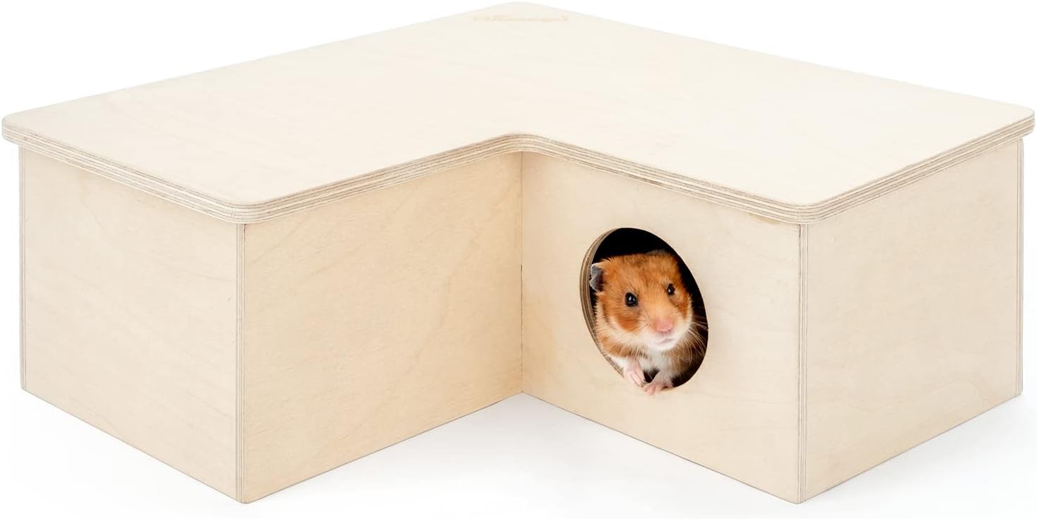 Multi-Chamber Hamster House Maze: 2 Entrance 6 Rooms Maze Habitat | No-Disturb Removable Lid - Encourage Pets Hide and Explore Freely Hideout & Tunnel Maze Toys for Hamster Gerbils Mice Lemming - view 8