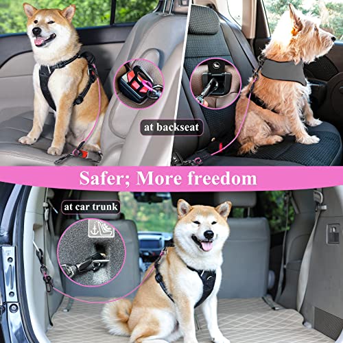 Dog Seatbelt Tuffbelt Dog Car Harness, S, Pink - view 4