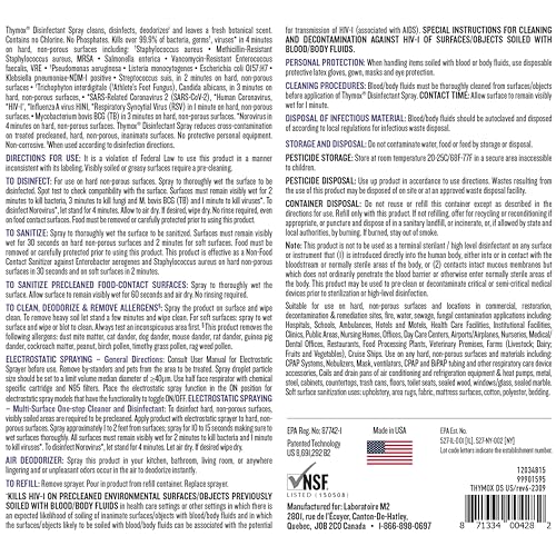 Botanical Disinfectant Spray 32 oz - All Natural Multipurpose Cleaner, Pet Friendly, Hospital Grade Disinfectant, Kitchens, Pet Hospitals, Vet Clinics, Restoration, Lemongrass Fragrance - view 6