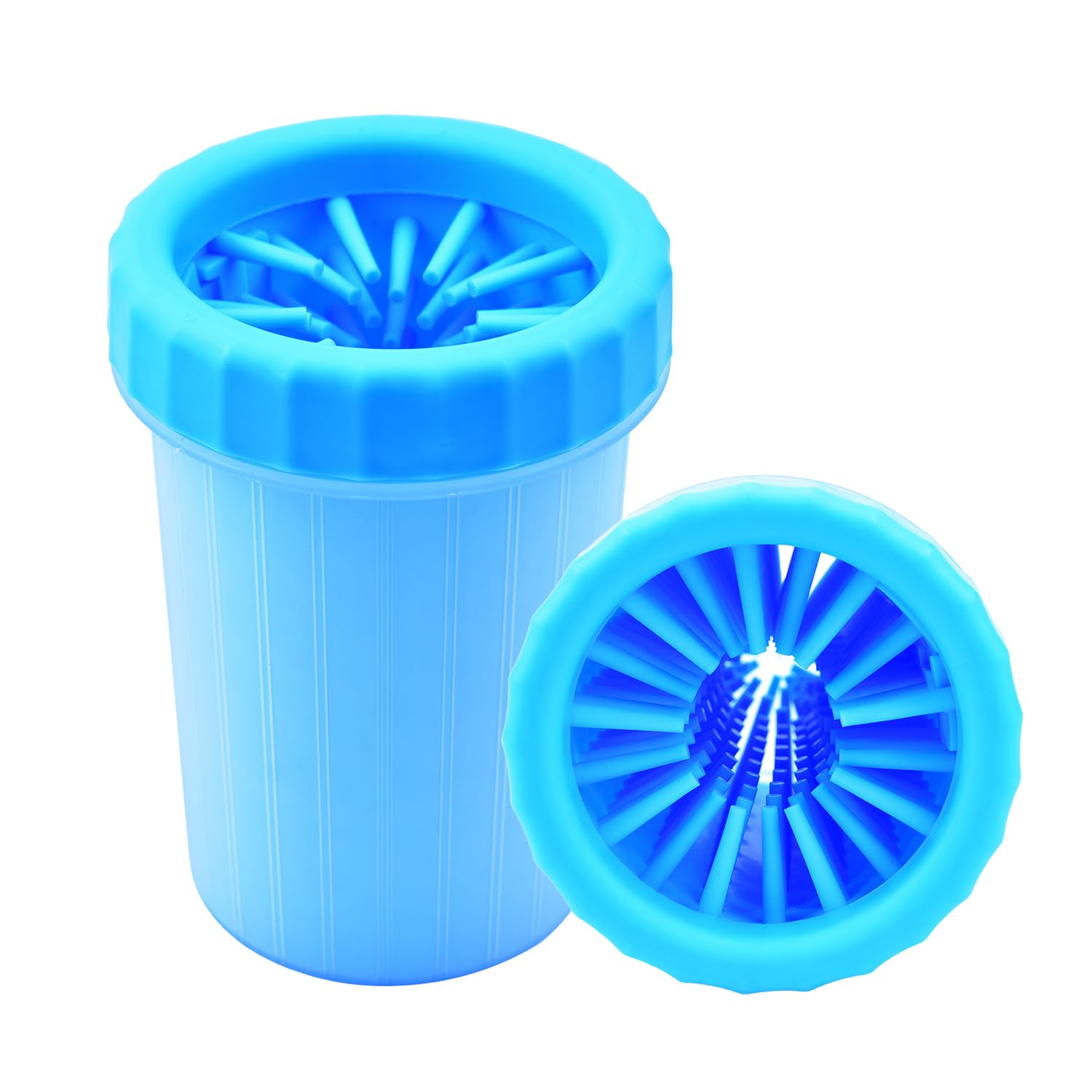 Portable Dog Paw Cleaner, Large Dog Foot Washer Cup, Compact Pet Foot Cleaning Tool, Fast Clean Pet Foot Cleaner for Medium Large Breed Dogs Cats (Blue)