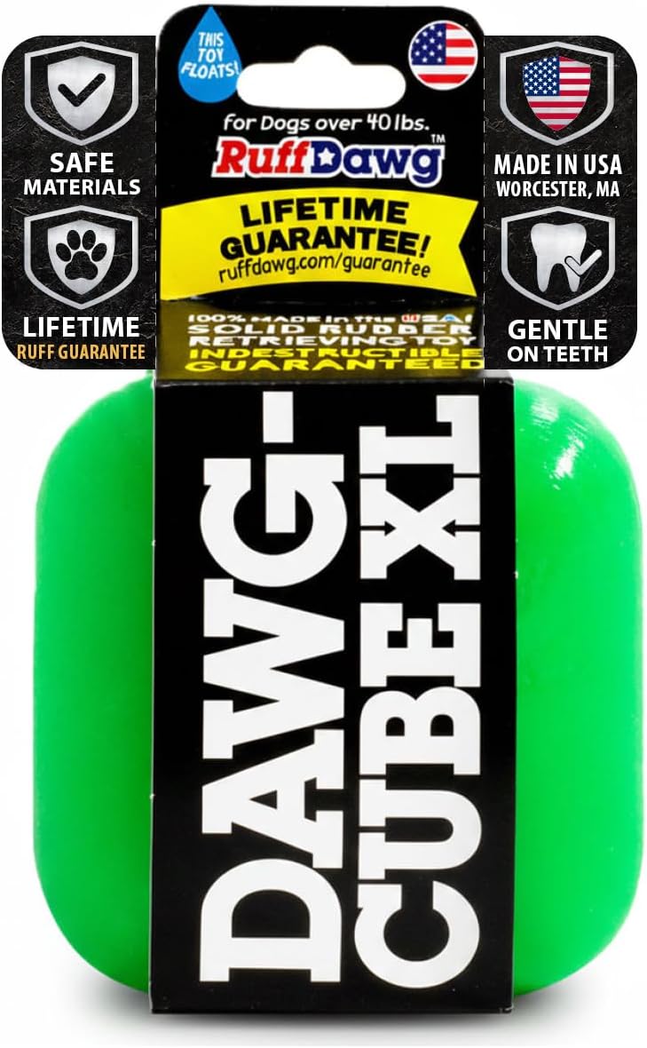 Cube Medium 2.5 Indestructible Dog Toy - 1 PC Color Varies – Heavy-Duty Rubber Fetch & Chew Toy for Aggressive Chewers – Erratic Bounce, Floats Made in USA - view 2