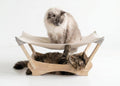 Large Sisal Cat Scratcher Bed, Wooden Lounge for Large & Multi-Cat Homes | Large 24.5" Sisal-Style Cat Scratcher Bed, Wooden Lounge for Indoor Cats, Protects Sofa & Carpet, Modern Cat Furniture