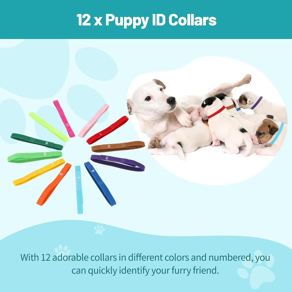 48-Piece Puppy Whelping Kit – Complete Whelping Supplies for Safe Puppy Birth, Includes Feeding Tubes, Collars, Cord Clamps, Urine Pads, Gloves & More – Essential Puppy Birthing Kit for Breeders - view 4