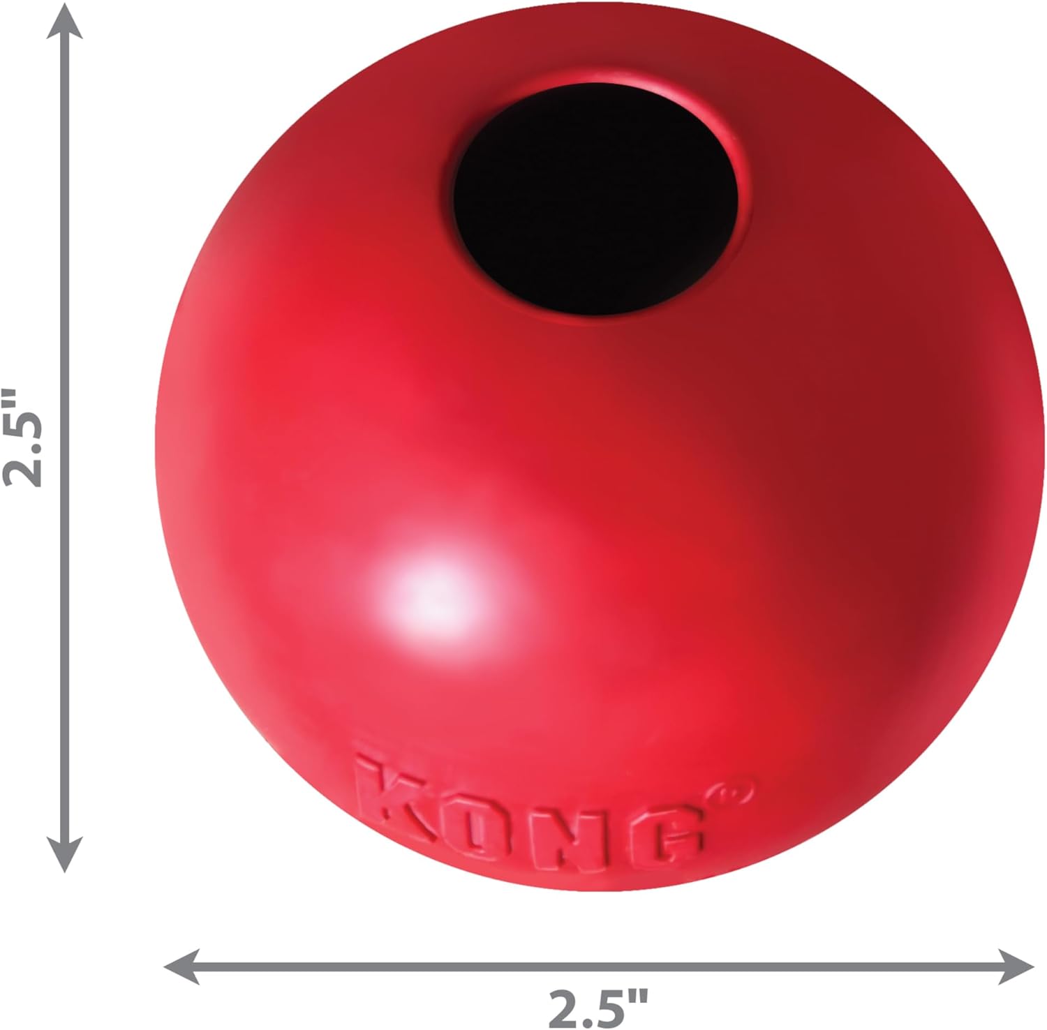 Ball with Hole, Natural Rubber Fetch Toy, Red, for Large/Medium Dogs | Durable Natural Rubber Fetch Ball with a Hole, Great for Training & Interactive Playtime with Your Dog - view 6