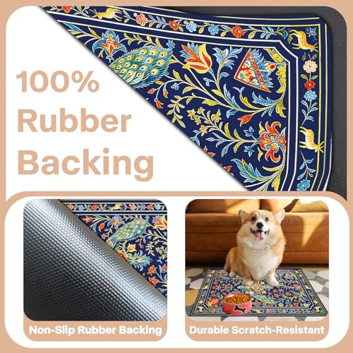 Pet Dog Cat Food Mat, Cute Animal Dog Bowl Mats, 16 * 24 in - view 5
