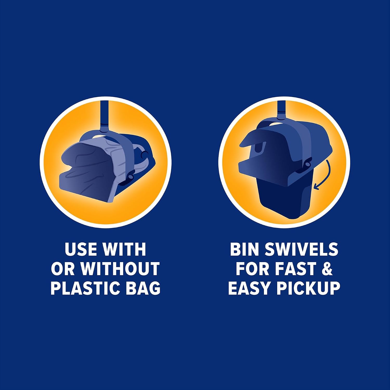 Pooper scooper for extra large dogs heavy duty, outside yard dog poop scoop pet waste clean up with bag attachment - 2 waste bags included | includes 2 waste bags plus an attachment to hold them, keeps hands clean while picking up after pets - view 4