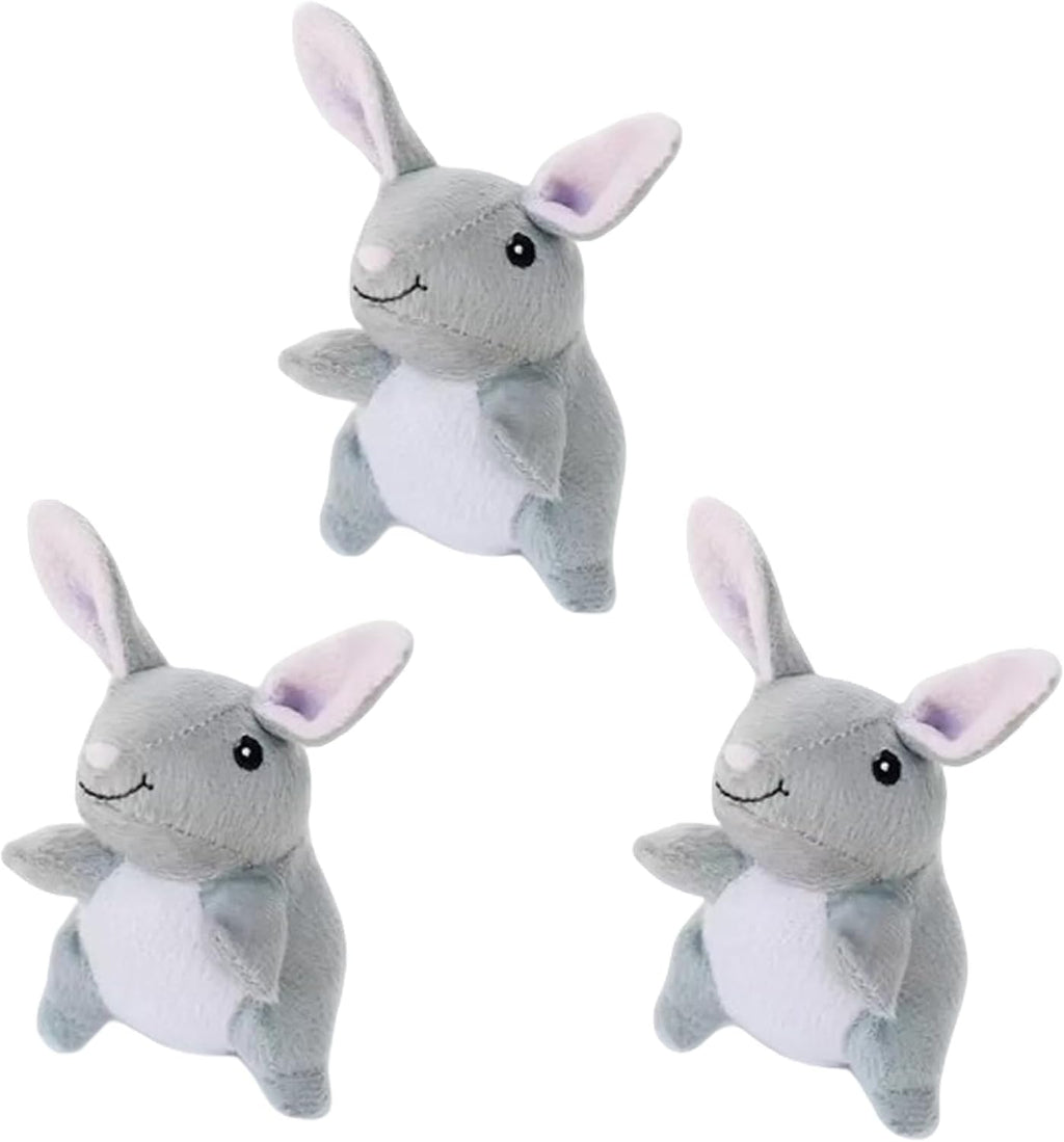 Burrow Replacement Miniz - Interactive Dog & Puppy Toys for Boredom, Stimulating Pet Products to Keep Them Busy, Plush Refills for Hide & Seek Puzzle, Squeaky Toy for Enrichment - Bunnies