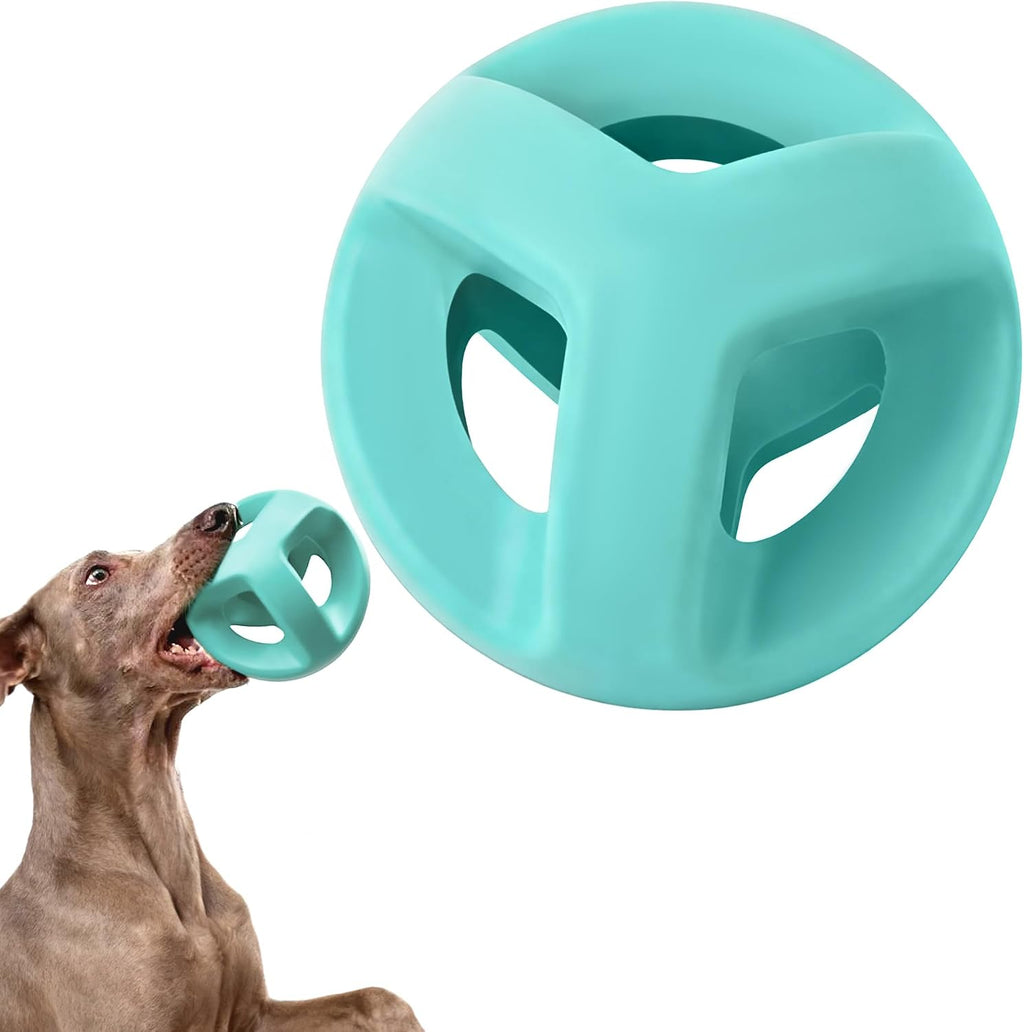 Natural Rubber Dog Balls for Aggressive Chewers, Durable Dog Chew Toys for Large Dogs, Interactive Fetch & Tug of War Toys for Medium Large Breed Non-Toxic Dish Washable,4.5 * 4.5" - view 6