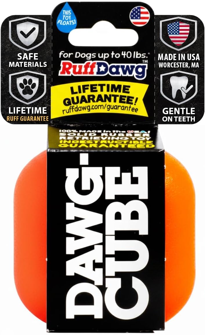 Cube Medium 2.5 Indestructible Dog Toy - 1 PC Color Varies – Heavy-Duty Rubber Fetch & Chew Toy for Aggressive Chewers – Erratic Bounce, Floats Made in USA - view 7