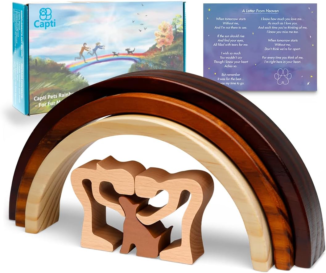 Rainbow Bridge Dog Memorial Gifts, Cat Memorial Gifts - I'll Meet You at The Rainbow Bridge - Pet Loss Gifts, Bereavement, Sympathy Keepsake Dog Mom, Dog Dad for Loss of Pet (Dog and Mom) - view 6