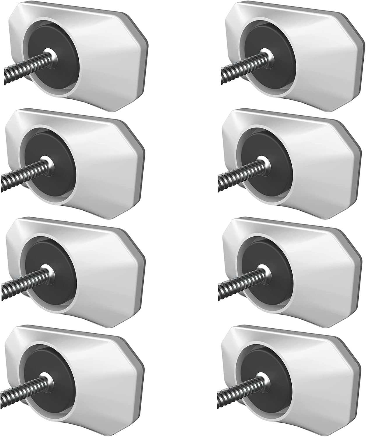 Baby Gate Wall Protector - Protect Walls & Doorways from Pet & Dog Gates - for Child Pressure Mounted Stair Safety Gate- 4 Pack, White - view 7