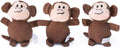Burrow Replacement Miniz - Interactive Dog & Puppy Toys for Boredom, Stimulating Pet Products to Keep Them Busy, Plush Refills for Hide & Seek Puzzle, Squeaky Toy for Enrichment - Monkeys