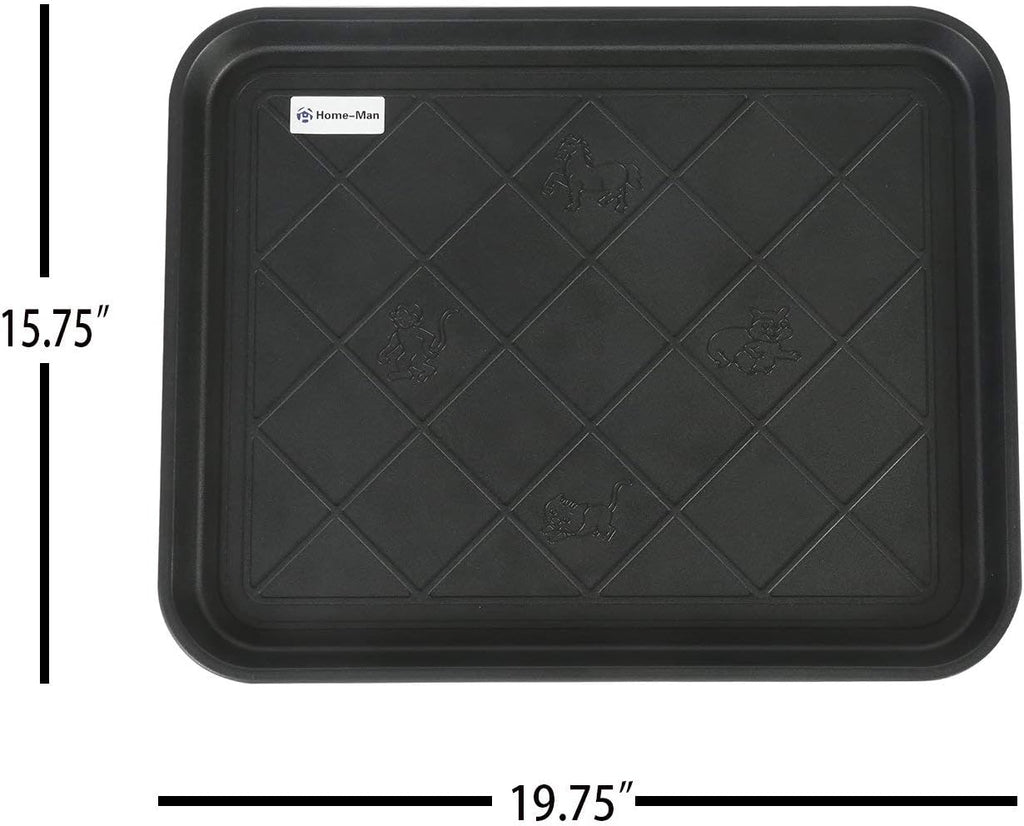 Multi-purpose boot tray mat, boot tray for entryway, pet bowl tray, dog bowl mat, waterproof trays for indoor and outdoor floor protection, 20"x 15"/2 pack - view 7