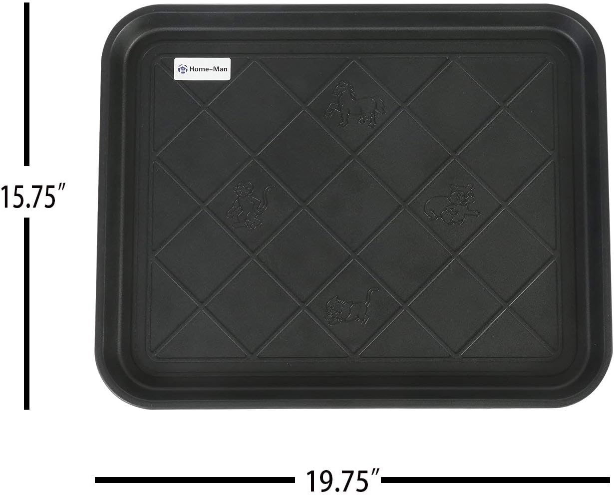 Multi-purpose boot tray mat, boot tray for entryway, pet bowl tray, dog bowl mat, waterproof trays for indoor and outdoor floor protection, 20"x 15"/2 pack - view 7