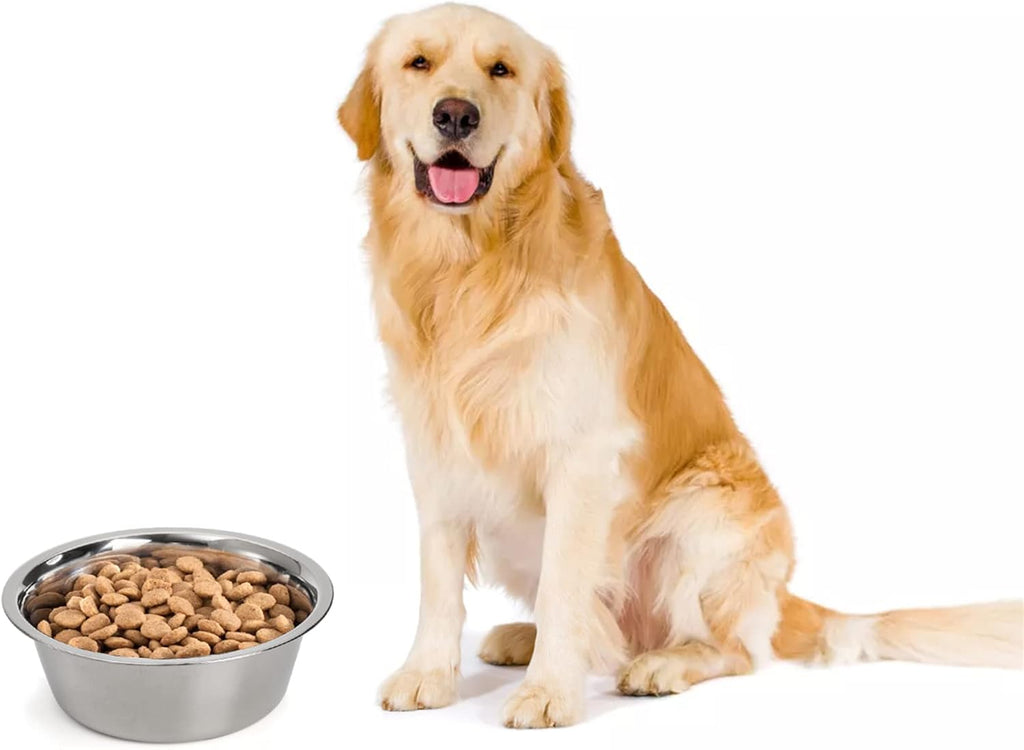 4-Pack Stainless Steel Dog and Cat Bowl, Metal Food and Water Dish, 8.26" Basic Pet Feed Bowl for Large Medium Dog, 47 OZ Replacement Bowls for Elevated Stand, Dishwasher Safe - view 6