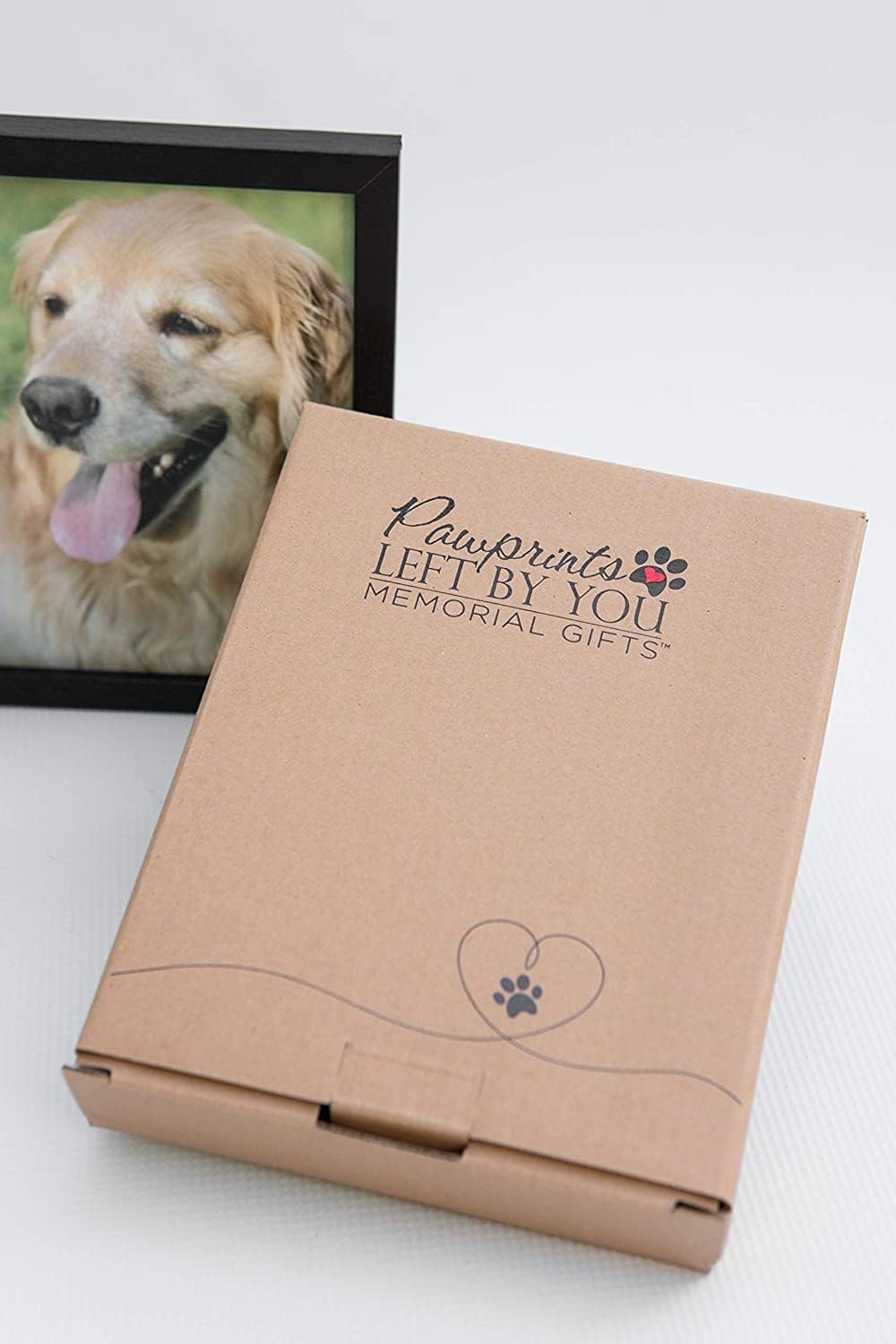 Pawprints Pet Memorial Frame with Pawprints Left by You Poem- Touching Dog Sympathy Gift for Pet Loss Remembrance - view 2
