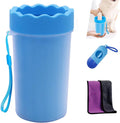Dog Paw Cleaner,Washer,Pets Foot wash Cup-Pet Foot Cleaner for Small Medium Large Breed Dogs/Cats Pet Clean Paws Miracle Portable Tool(with 1 Towel& 1Brush) Blue