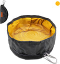 Collapsible dog travel bowl, 8 cups large lightweight foldable bowl, water and food bowls for pets dogs cats with zipper.