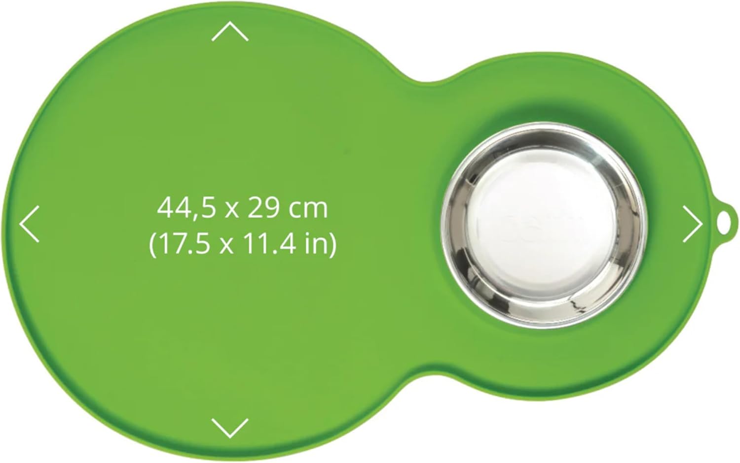 Peanut Shape Cat Placemat, Green | 17.5” x 11.4”, Medium, Model: 44012