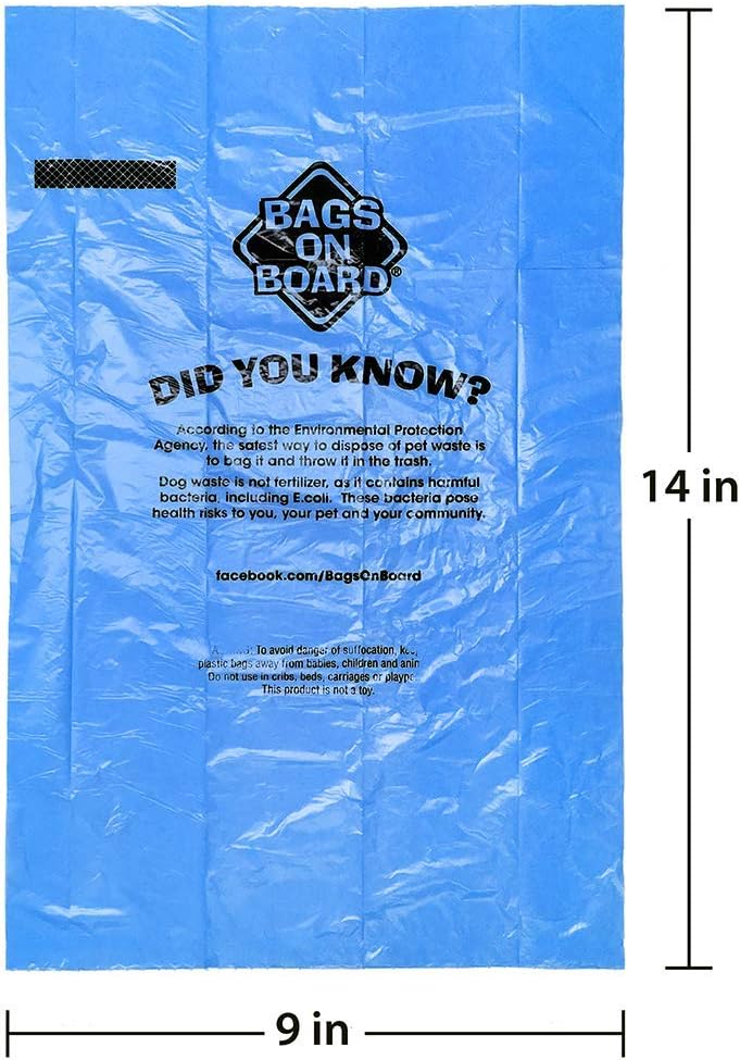 Dog Poop Bags, Strong Leak Proof Waste Bags, 315 Count | Strong Leak Proof Dog Waste Bags, 9 x 14 Inch Size, Durable Cleanup Solution, Blue Bags, 315 Count Refill Pack - view 4