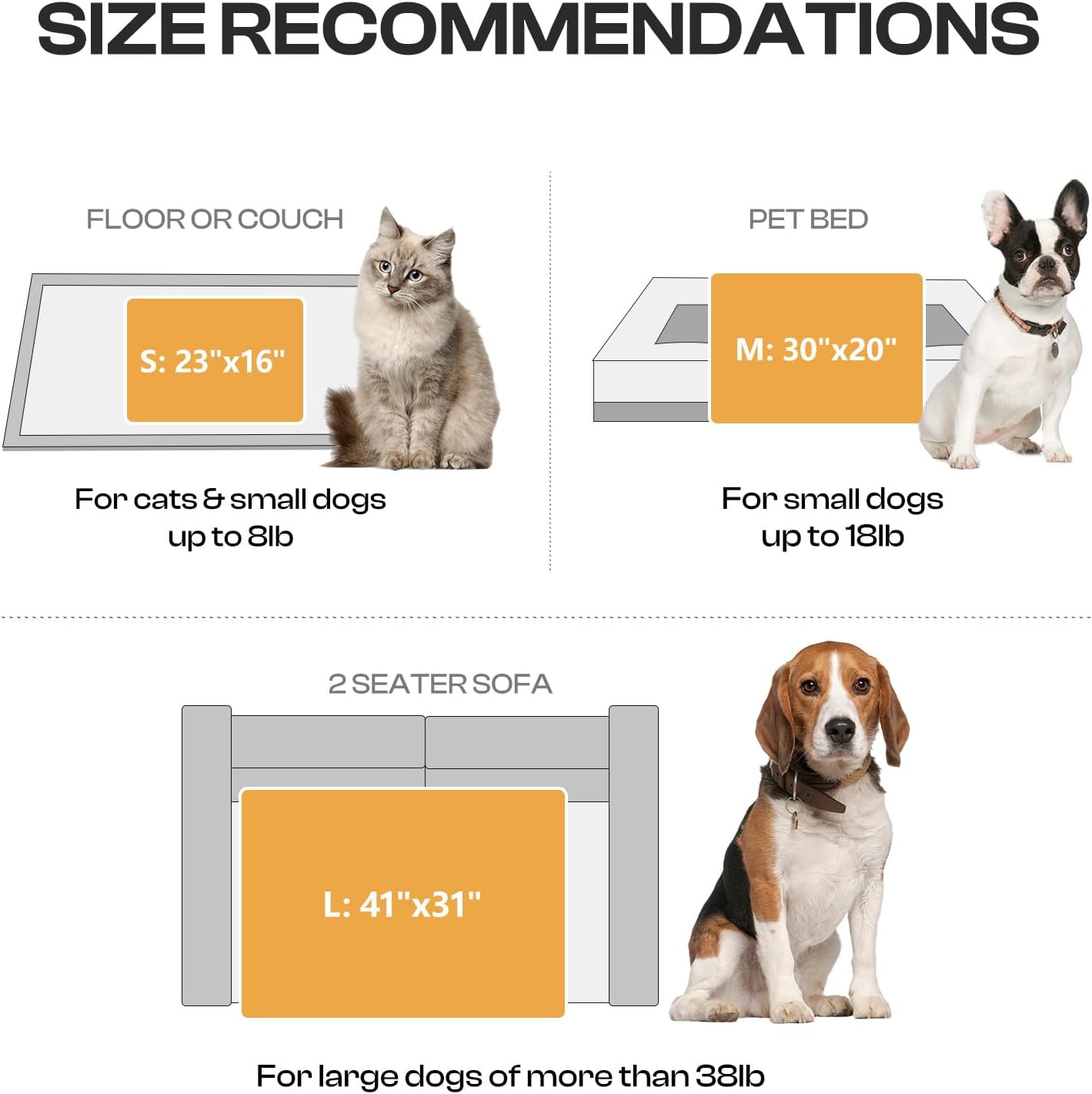 Dog blanket 3 pack, soft cozy fleece throw for puppy cat, 23"x16" | fuzzy flannel small pet blanket washable, cute paw print for crate car bed. Puppy essential, cat stuff gifts, small - view 6