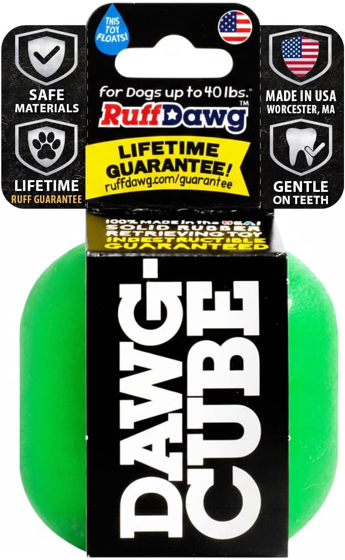 Cube Medium 2.5 Indestructible Dog Toy - 1 PC Color Varies – Heavy-Duty Rubber Fetch & Chew Toy for Aggressive Chewers – Erratic Bounce, Floats Made in USA - view 3