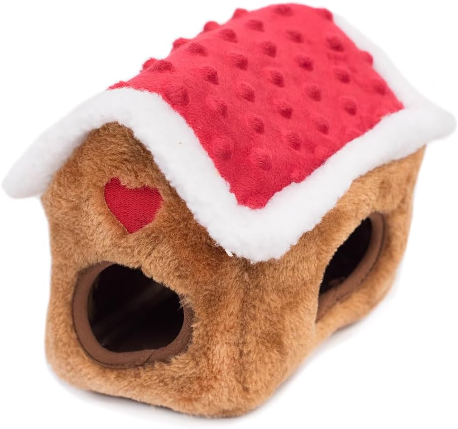Burrow- Interactive Dog & Puppy Toys for Boredom, Stimulating Pet Products to Keep Them Busy, Hide & Seek Plush Dog Puzzle, Enrichment Squeaky Toy, For Small & Medium Dogs- Gingerbread House - view 3
