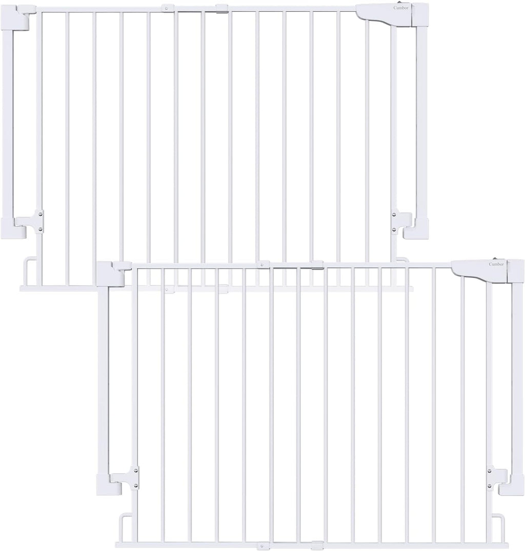 Expandable 31.6-48" No Bottom Bar Baby Gate for Stair, Wide Dog Gate | 2-in-1 Hardware Mounted, 28" Tall Pet Gate for Doorways with Large Walk Thru Door, Child-Proof Safety Gate for Kids (Black) - view 7