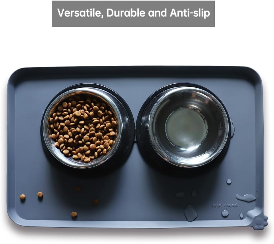 Waterproof pet feeding mats with high lips - multiple size and colors for dogs, cats & others - view 3