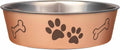 Bella Dog Bowls- Stainless Steel Dog & Cat Bowls - Spill Proof Dog Food Bowl, Cat Bowl, Puppy Essentials & Pet Supplies Great for Home & Travel (X-Large 65-100lbs, Champagne)
