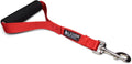 Traffic Handler - Short Dog Leash with Traffic Handle for Large Dogs - Great for Double Dog Couplers, Service Dogs, and Training (12 in, Red)