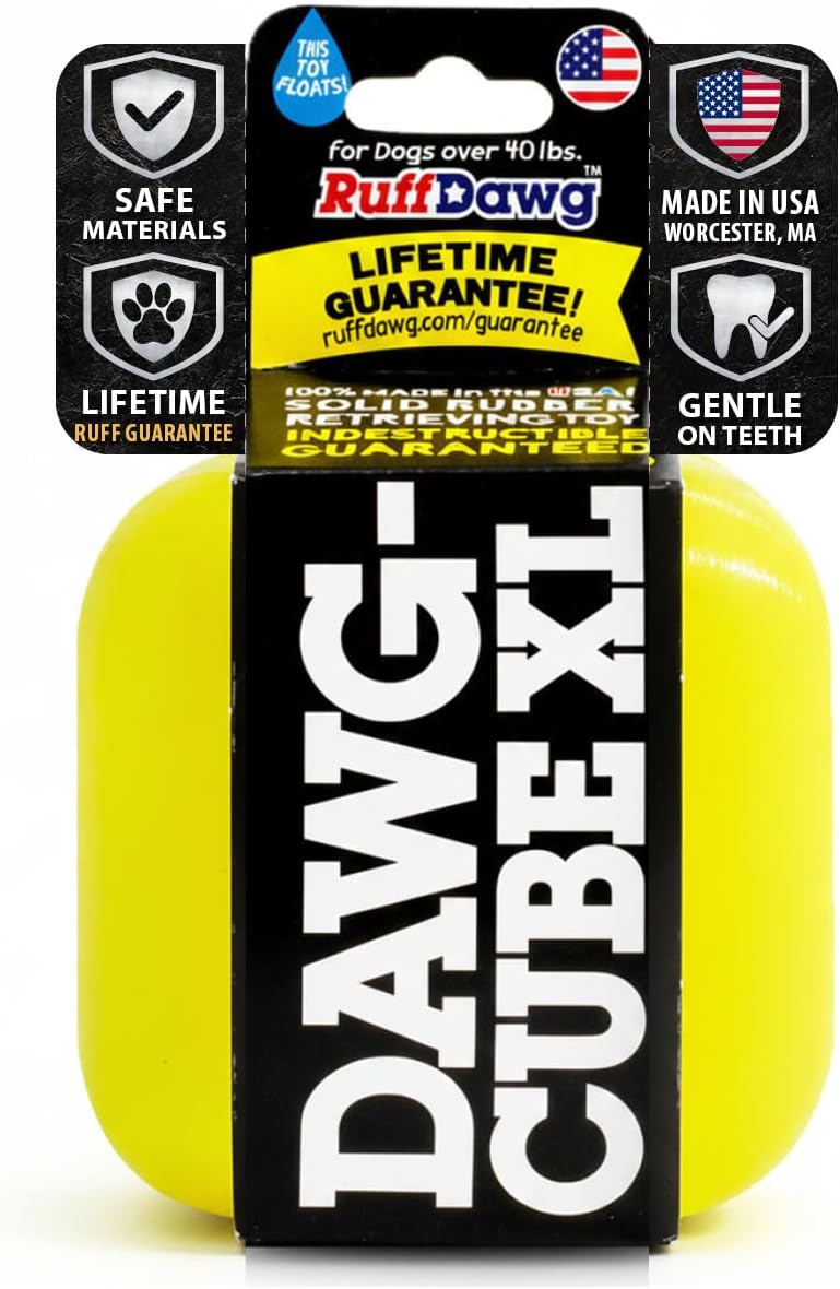 Cube Medium 2.5 Indestructible Dog Toy - 1 PC Color Varies – Heavy-Duty Rubber Fetch & Chew Toy for Aggressive Chewers – Erratic Bounce, Floats Made in USA - view 6