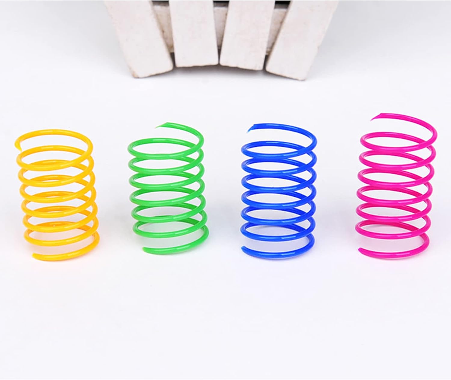 120 Pack Cat Spring Toy - Interactive Plastic Coils for Indoor Cats, Colorful Spiral Springs for Swatting, Biting, Hunting - Active Healthy Fitness Play Kitten Toys - view 7