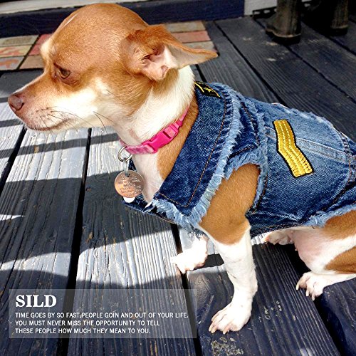 Pet Clothes Dog Jean Jacket Puppy Denim Lapel Vest Tank Top Apparel - view 2